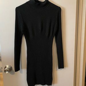 Turtleneck black dress